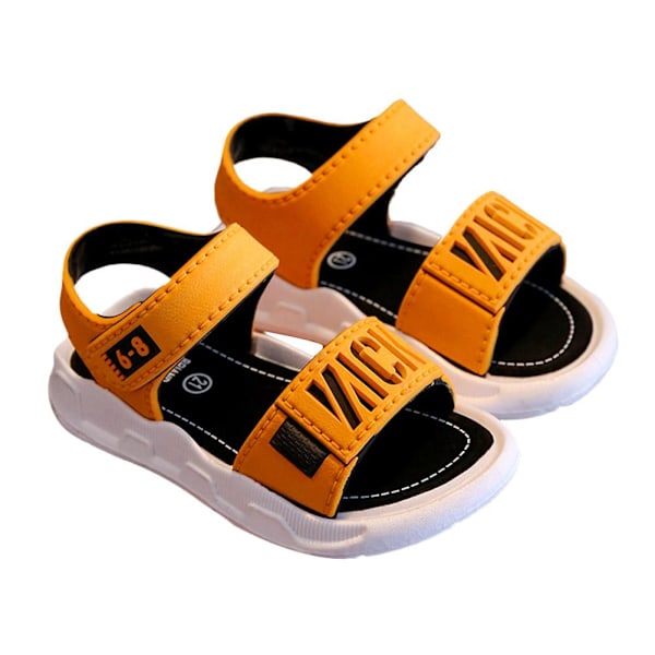 Barnsandaler Halkfria Mjuka Bottnar Strandskor Pojkar Bästa Sommarsandaler E9X6 yellow 25