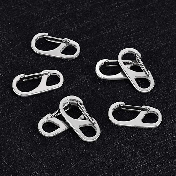 Klassisk Mini Karbinhake Nyckelring Hängande Spänne A Fjäderverktyg Tillbehör J7V3 silver A