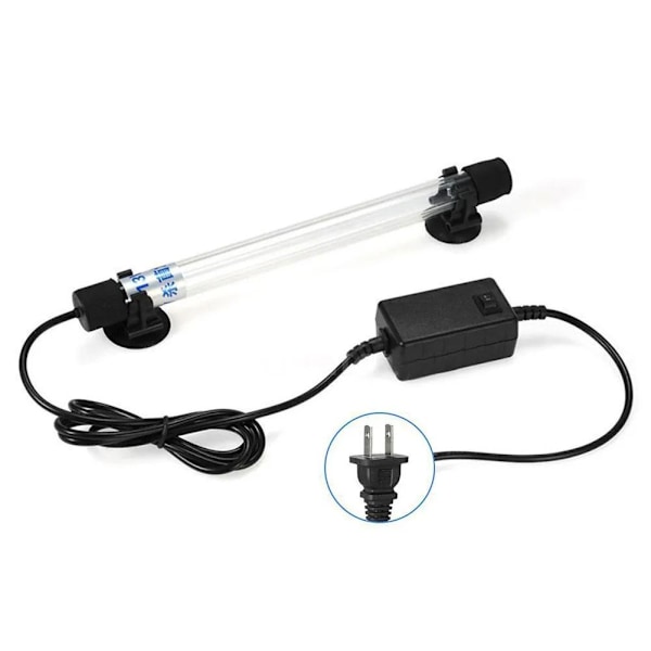 Fiskhållare Germicidal UV-ljus Sterilisator Damm Akvarium Nedsänkbar Rengöringslampa BlackE 13W