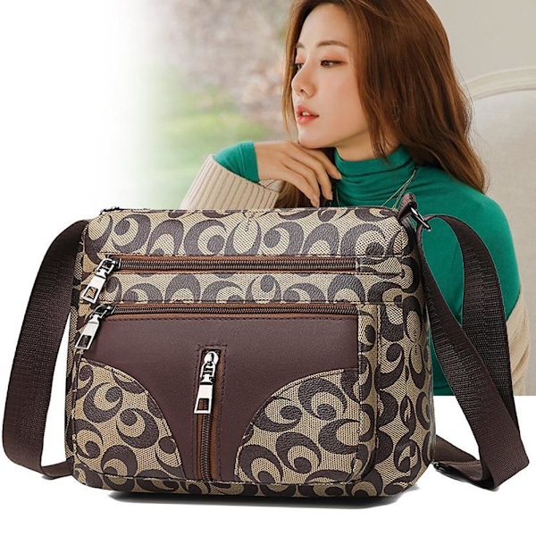 Dam Crossbody Väska Liten Brun Mjukt Läder BlackA One size