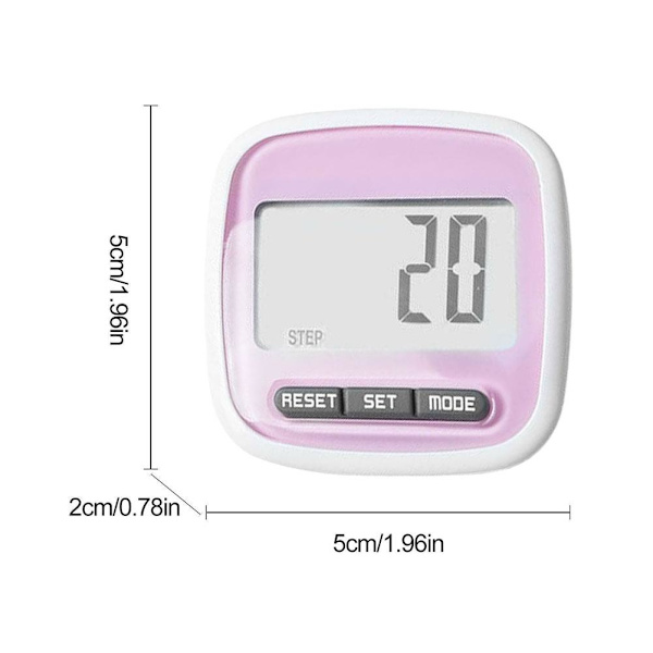 LCD Stegräknare Gång Jogging Kaloriräknare Distans Fitness+ Bältesklämma UK red onesize