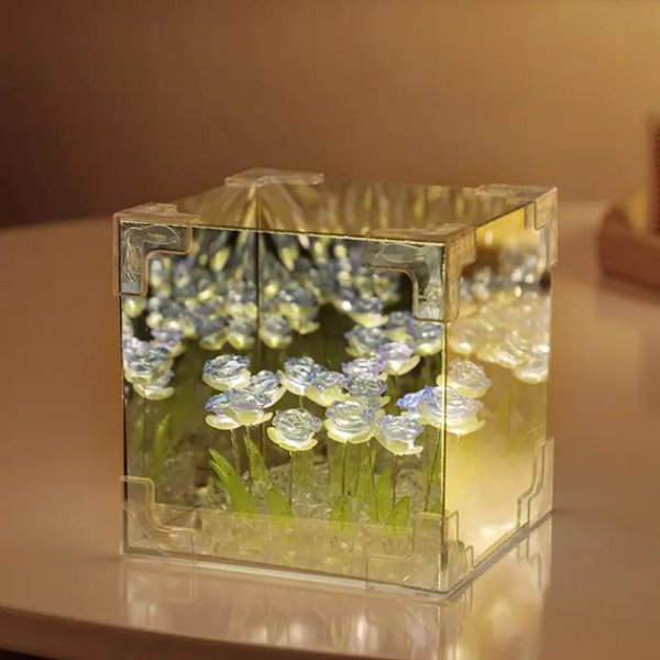 Rosblomma Hav DIY Nattlampa för Mors Dag, Alla Hjärtans Dag Födelsedag V7E2 Yellow 1set
