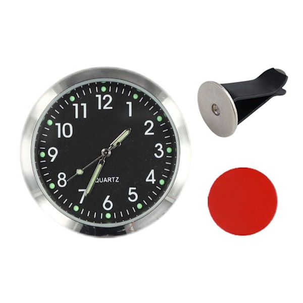 Universell Bilinstrumentbräda Klocka Luminous Quartz Watch Ornament Bilfäste H 3pcs