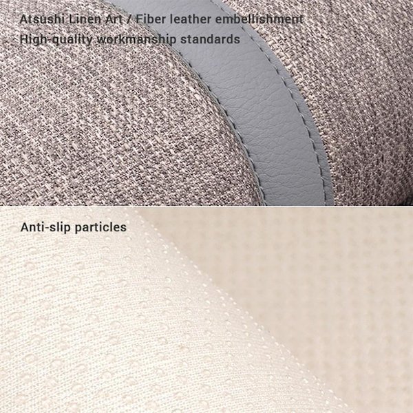 ﻿ Bil Andningsbar Lin Sitsöverdrag Fyrsäsonger Fram Sätesskydd Kudde D8 Beige 1pcs