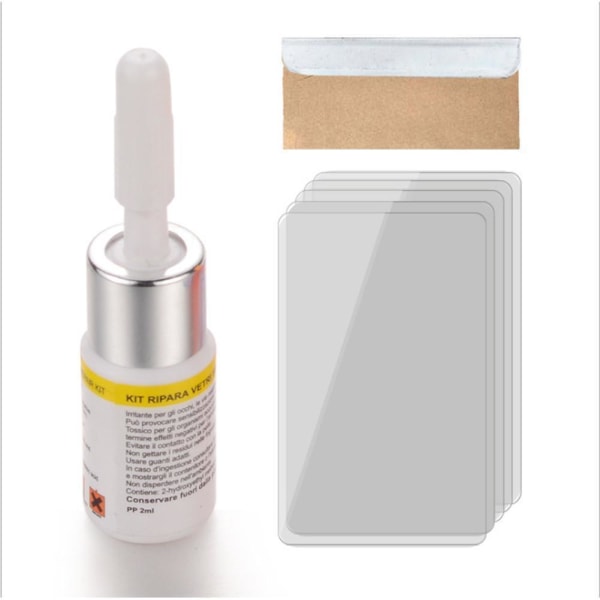 Reparation Glas Vindruta Kit Fönster Crack Bil DIY Verktyg Knäckt Wi white One-size