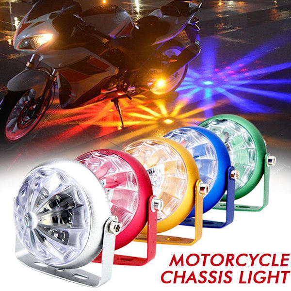 Nya Färgglada Blinkande Motorcykel Elektrisk Lastbil Chassilampor LED-lampor D3K9 W3N6 Yellow One size
