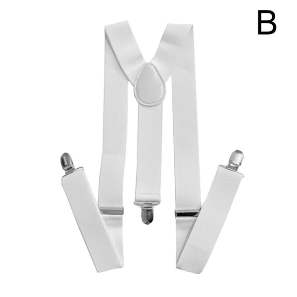 HERR BRED HEAVY DUTY X SHAPE HÄLSNOR ELASTISKA HJÄLSBANDAR BYXA C white one size
