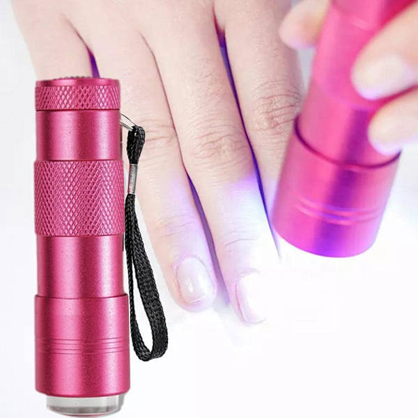 UV-ficklampa för naglar, Handhållen Mini UV LED-nagellampa, Portabel UV-presslampa för nagelkonst med silikonhuvud, Mini-nagellampa för nageltorkargel