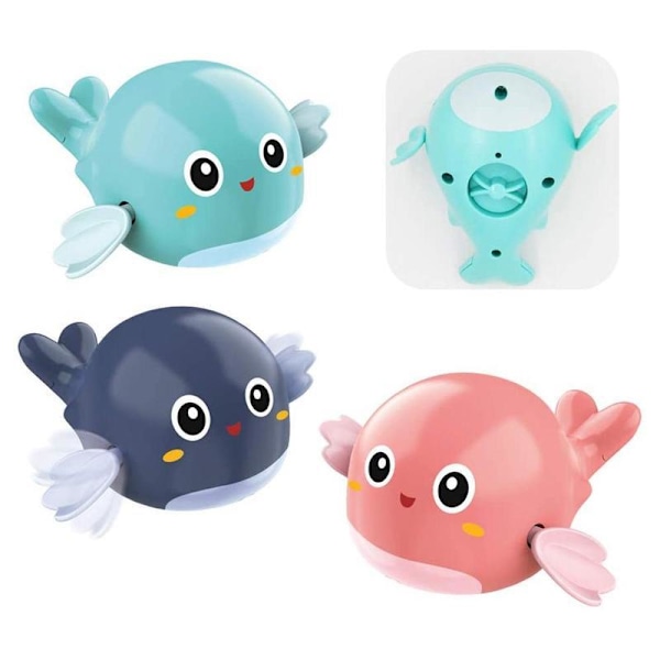 Sommar Baby Badleksak Badsaker För Baby Kedja Simleksaker Groda Delfin Sköldpadda Anka F5U8 turtle red onesize