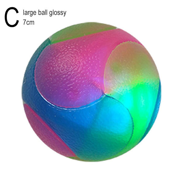 Ljus hundbollar blinkande elastisk boll lyser i mörkret interaktiv large ball glossy 7cm
