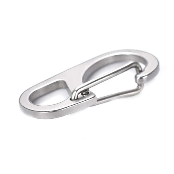 Klassisk Mini Karbinhake Nyckelring Hängande Spänne A Fjäderverktyg Tillbehör J7V3 silver A