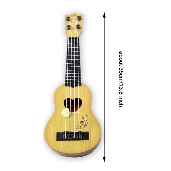 Mini Ukulele för Barn Leksaksgitarr Pedagogisk Musikleksak Gitarr Nybörjarinstrument I0n6 khaki one-size