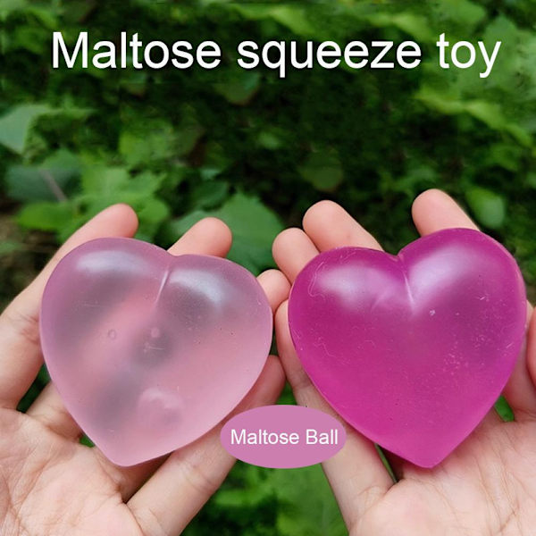 TPR Maltosboll Färgrik Ändra Färg Kärlek Stretch Kristall Handpress Stress Relief Leksak Fidget Leksak Barnleksak