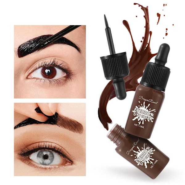 Peel-off Dye Ögonbrynsgel Semi-Permanent Vattentät Bryn Tattoo T 03 gray black 10ml