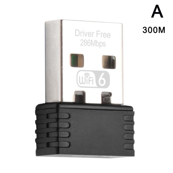 Mini 650Mbps USB Wifi Adapter trådlöst nätverkskort AC Dual Band 2.4GHz 300M one-size