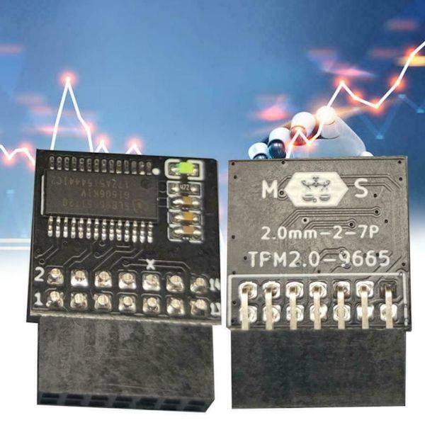 GIGABYTE GC-TPM2.0_S 2.0 TPM-modul (12-stifts 12-1) LPC-plattform 2.0 E7G3 TPM H5J6 FOR MSI LPC 14 PIN One-size