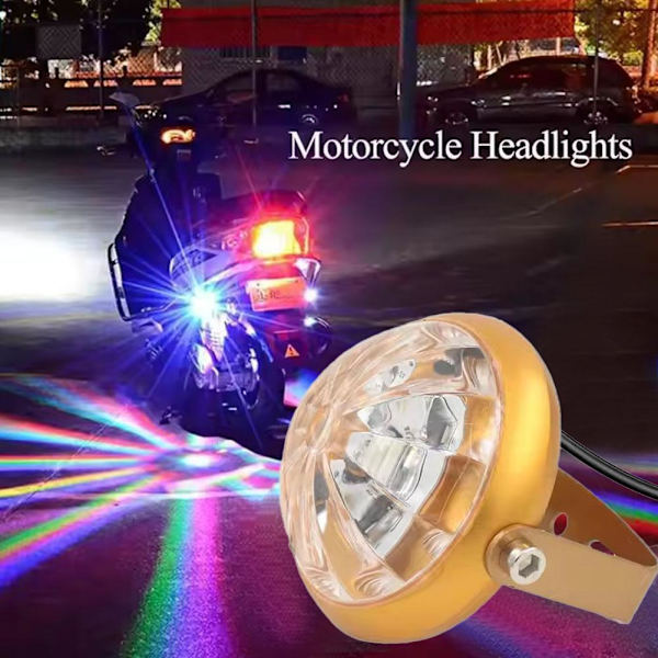 Nya Färgglada Blinkande Motorcykel Elektrisk Lastbil Chassilampor LED-lampor D3K9 W3N6 Yellow One size