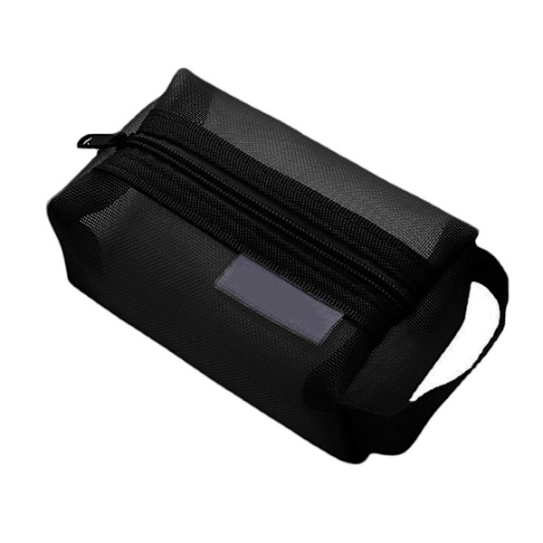 2024 Bärbar Fyrkantig Mesh Förvaringsväska Smink Kosmetikväska UK Ny L4Z5 black 11*7*5cm
