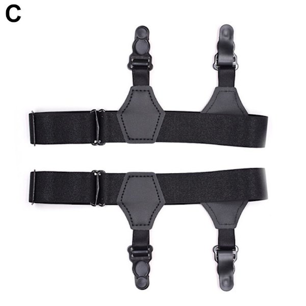 Männs Strumpbyxor Bälte Svart Justerbar 1 Par Robust Clip Tillbehör blackC gourd buckle