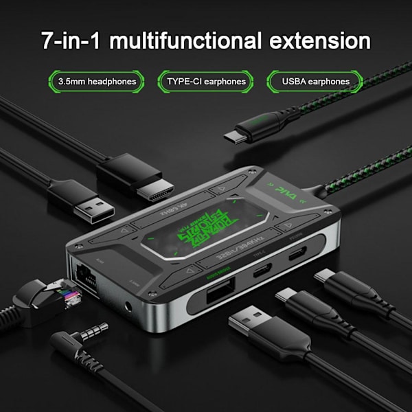 DS7 Type-C Docking Station till HD-omvandlare USB-splitteradapter Lot O1 N1C9 D3G5 DS7 Pro 1set