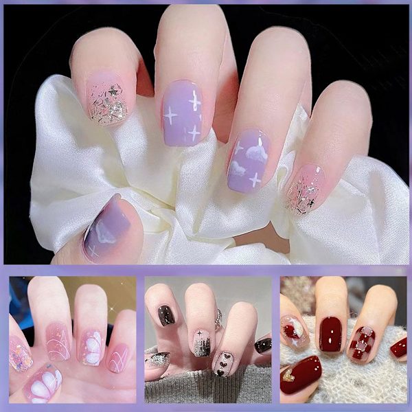 Söt Tecknad Vattentät Nagelkonst P7S7 CS219 1set
