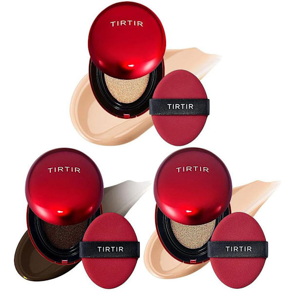 TIRTIR Mask Fit-Red Cushion Foundation - Semimatt finish för att täcka blemmor 21N 1pcs