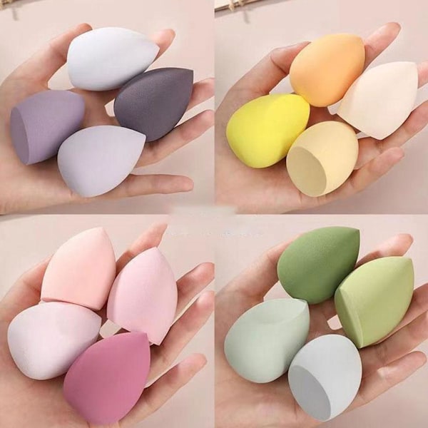 11 st Sminksvampar Set Kosmetisk Puff Multifunktionellt Skönhetsägg green 11pcs
