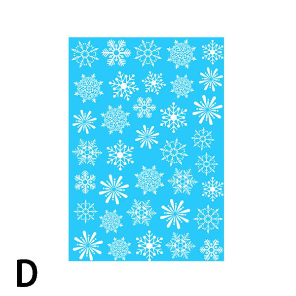 God juldekor för hemmet Snowflake Window Sticker Christmas 4 One-size