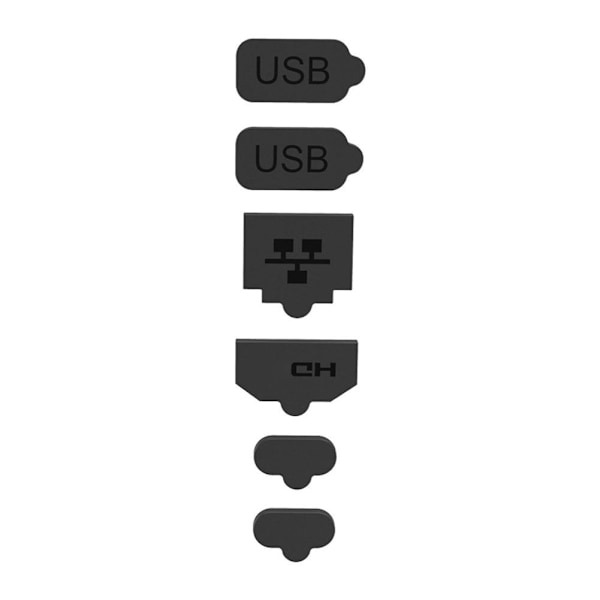Dammskydd i silikon för Switch 2, 6 i 1 Dammtätt skydd Plug Anti-damm Skydd Laddningsportskydd