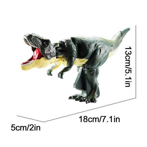 1 st Drake Ryter Trycker För Att Skaka Huvudet Dinosaurieleksaker Kreativ Teleskopisk Mekanisk Fjäder Z8T5