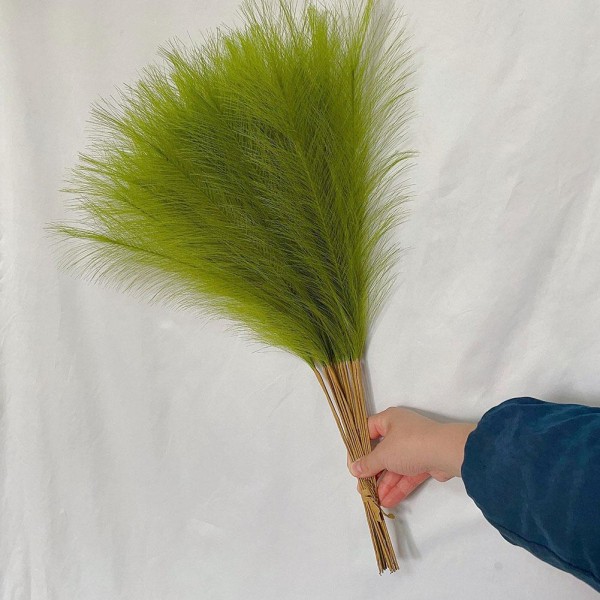 10 st konstgjord pampas gräs fluffiga växter bukett för DIY bröllop Beige  53-55cm