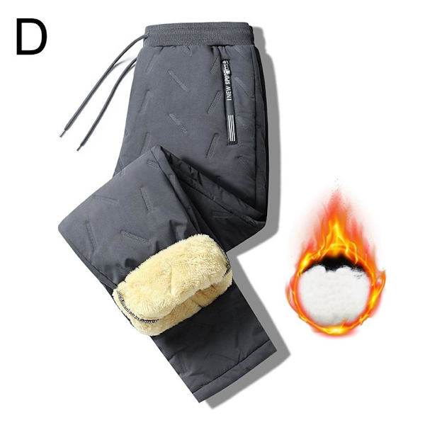 Vinter Cashmere Tjocka Varma Mjukisbyxor för Män Mode Joggingbyxor L F7T2 D 2XL