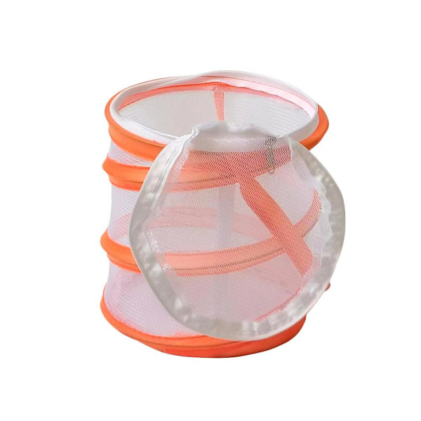 Mesh Hushålls Fjärilbur Insektsbur Förvaringshink Växtbur K3C4 orange 1pcs