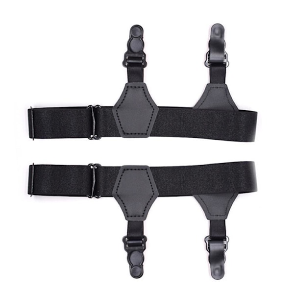 Männs Strumpbyxor Bälte Svart Justerbar 1 Par Robust Clip Tillbehör blackC gourd buckle