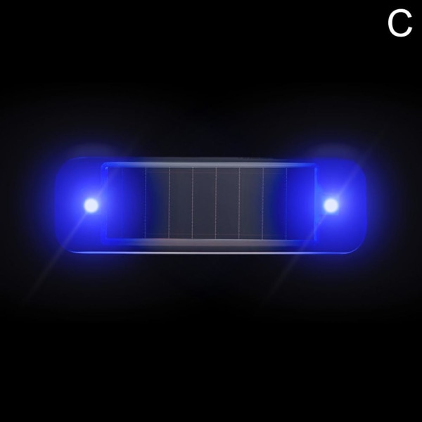 Billarm Varning Solar Flash LED-ljus Fake SecuritySystem Ant blue light one size