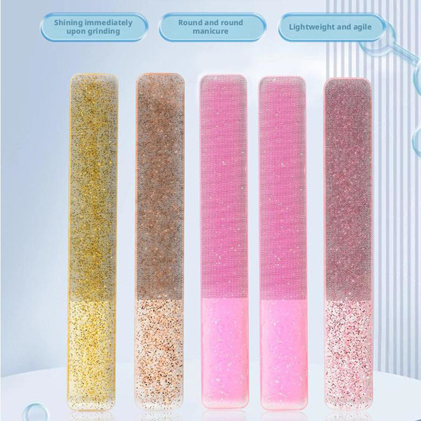 Nano Glas Nagelfil Sandpapper Polerande Buffer Block Nagelfil Manikyrverktyg C 1pcs