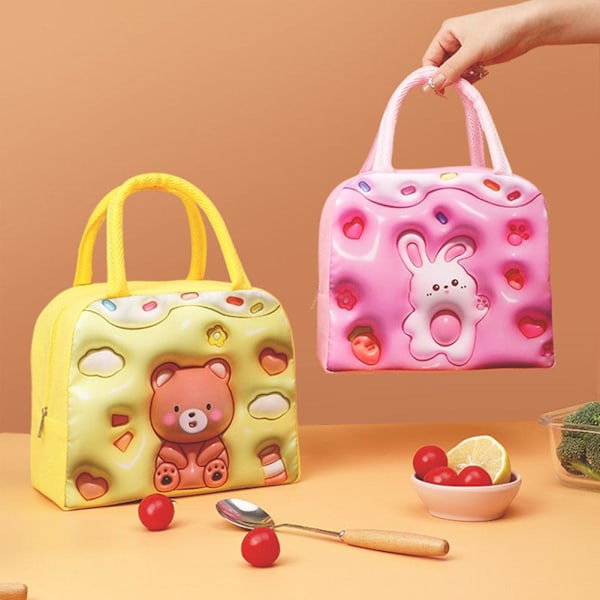 Termisk väska Matförvaringsväska Student lunchlåda kylväska för barn Blue 1pcs