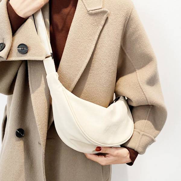 Bärbara dumplingväskor för fashionabla kvinnor och män, idealiska för arbete Prof R3F1 W A5H5 white one-size