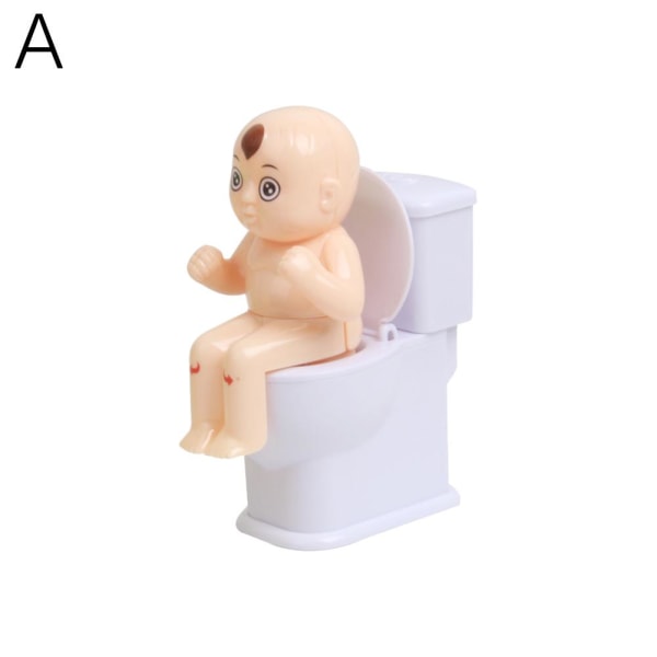Novelty Squirt Joke Toy Doll Toalett Pee Cartoon Boy Water Spray white one-size