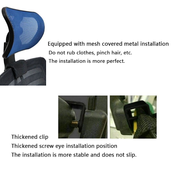 Kontorsstol med andningsbart ergonomiskt nackstöd, justerbar N2V1 Acces black 2.2