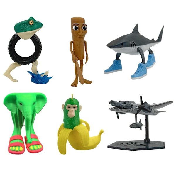 Tung Tung Sahur Italiensk Brainrot Träpinne Kreativa Leksaker Skrivbord Chimpanzini Bananini 1pcs