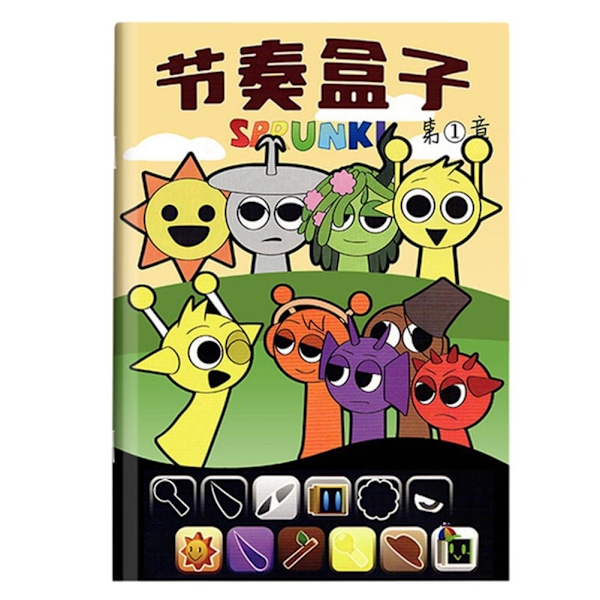 Sprunki Rytm Box Barn Handritningsbok Spårningsbok Grundläggande Introduktionsmålningsbok Målarbok För D2u8 A One size