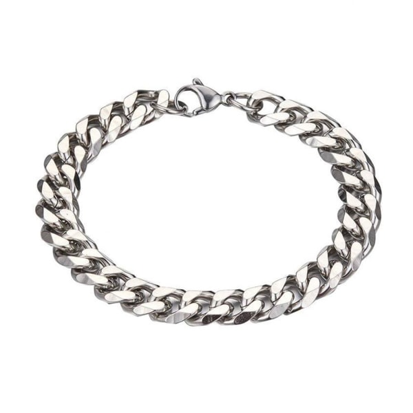 Rostfritt stål CChain Armband Unisex Kvinnor Män Mode nez 19cm One size