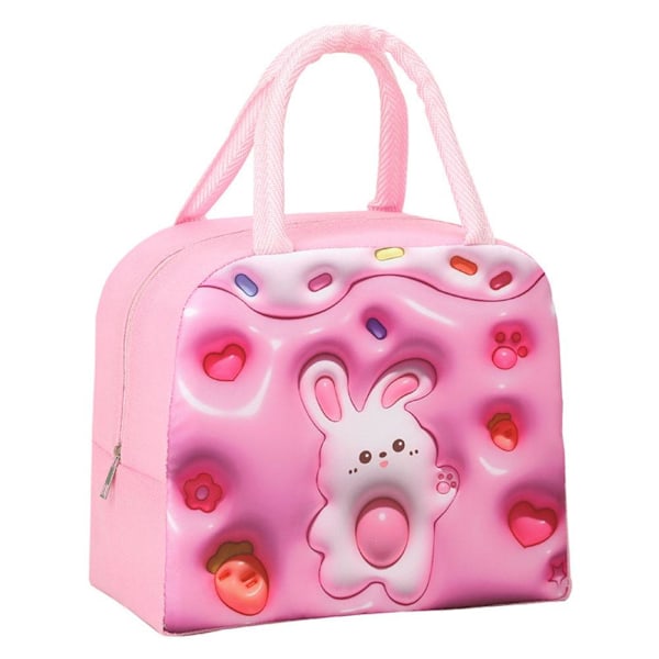 Picknickväska för utomhusbruk, handhållen Bento-väska, isolerad väska, lunchlåda, förvaringsväska med lunchväska U1w0 Pink 1pcs