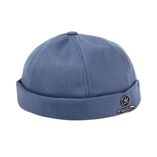 Unisex Justerbar Skallehatt Keps Casual Docker Sjöman Kantlös grey one-size