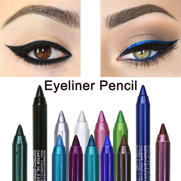 14 Färger Färgglad Eyeliner Penna Ögonpenna Gelpennor Långvarig  green 9g