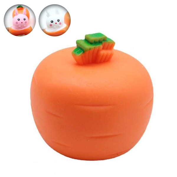 Kläm Fidget Leksak Mjuk TPR Dekompressionsleksak Morot Kanin Fidget Klämleksak X0R4