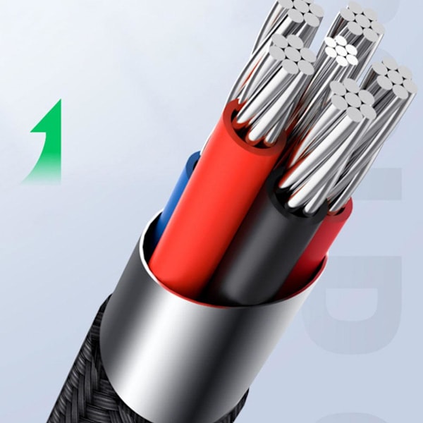 Datalinje rätvinkel USB C till USB Typ C-kabel Snabbladdning 12 blackC 200cm