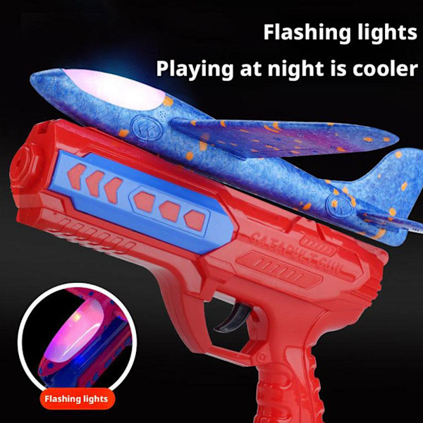 1 set Flygplansleksak, Skum LED-plan ❉ Red Have light