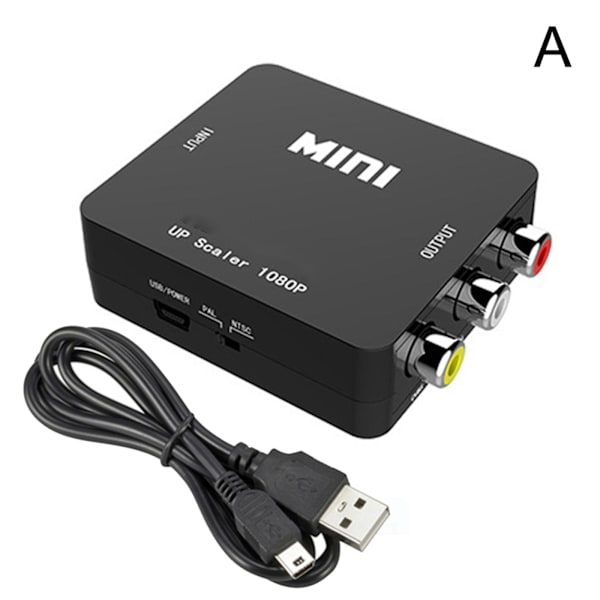 AV Till HDMI-kompatibel Skalare Adapter HD Video Komposit Konverter RCA HOTHOT AV TO HDMI One-size